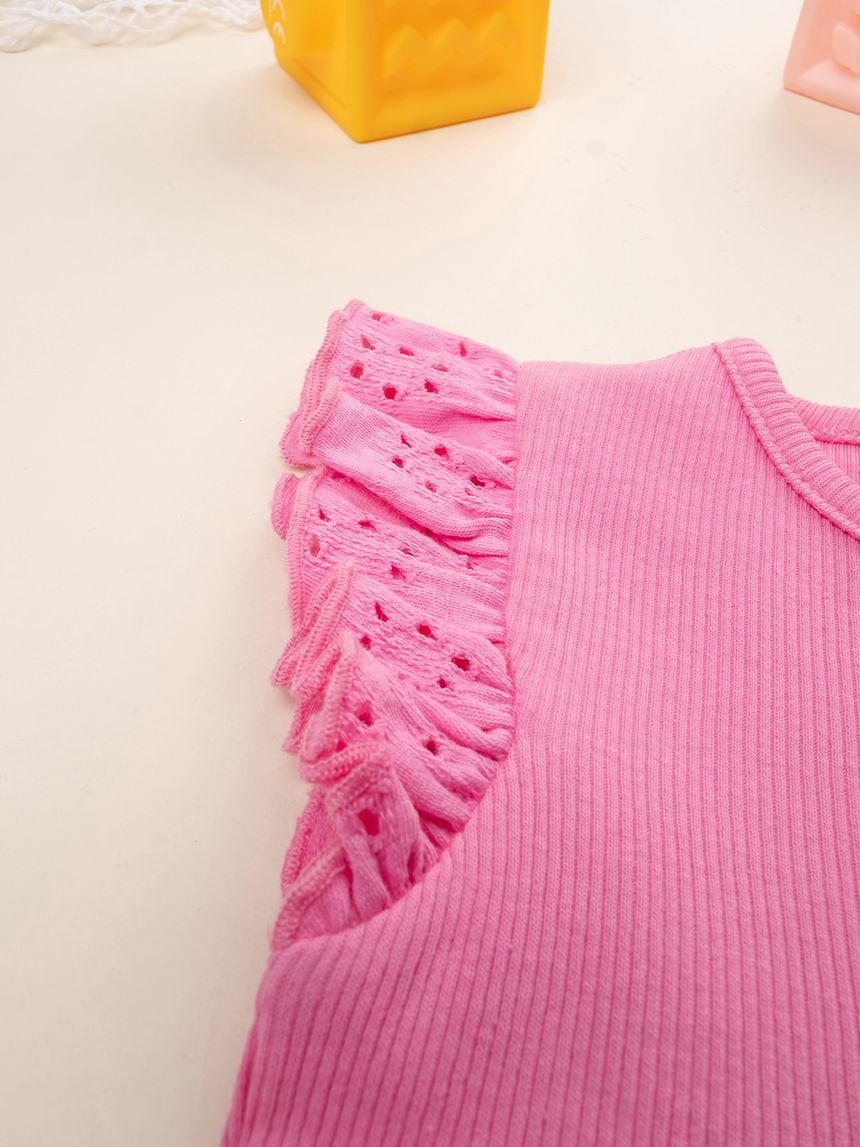 βρεφικό φόρεμα φούξια sangallo για κορίτσι - Prénatal