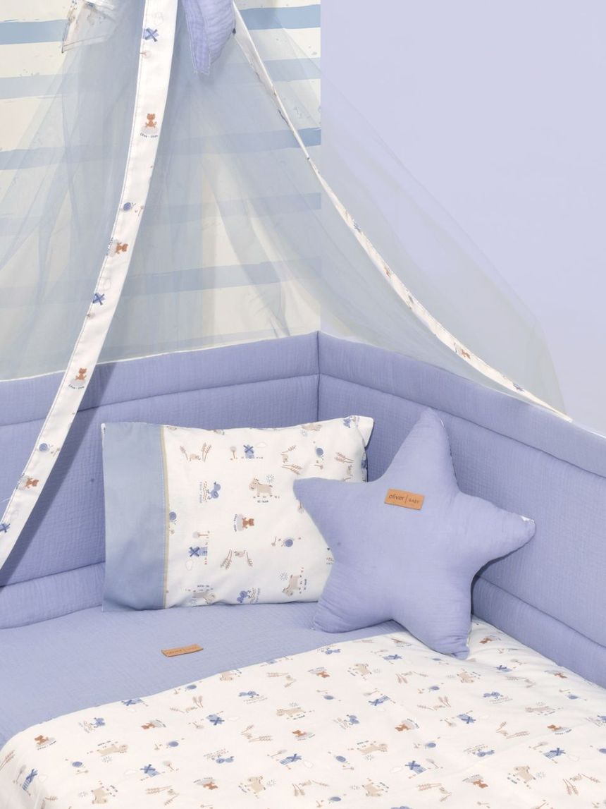 Baby oliver πάντα διπλής όψης σχέδιο 414 ραφ εμπριμέ μουσελίνα oliver baby 46-6702/414 - BABY OLIVER