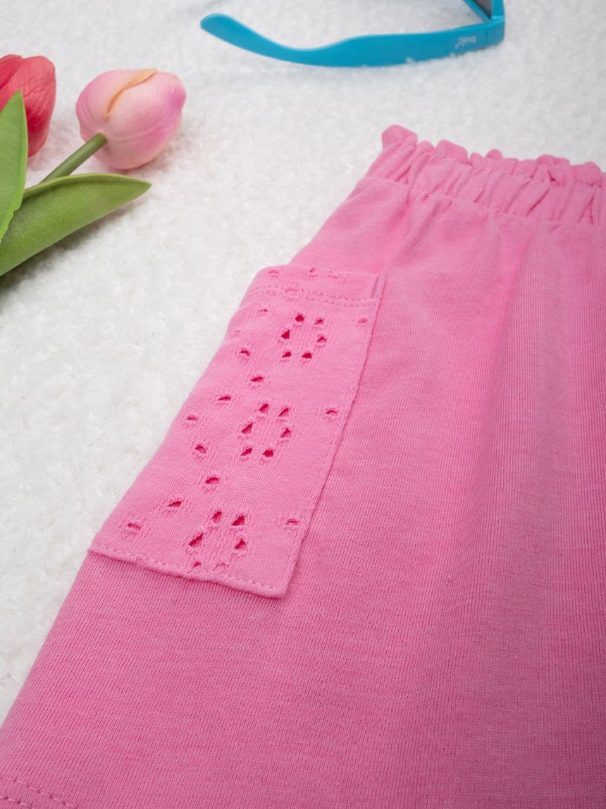 παιδικό σορτσάκι ροζ sangallo για κορίτσι - Prénatal