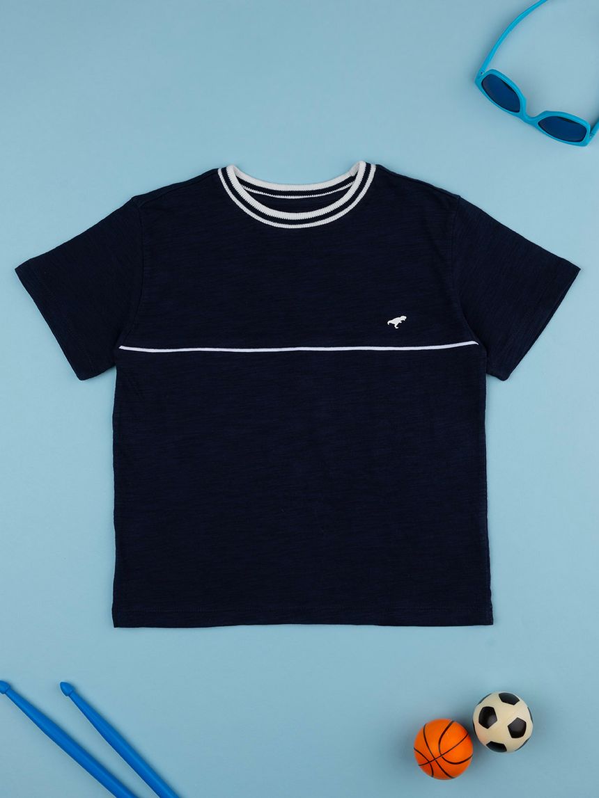 παιδικό t-shirt μπλε με δεινόσαυρο για αγόρι - Prénatal