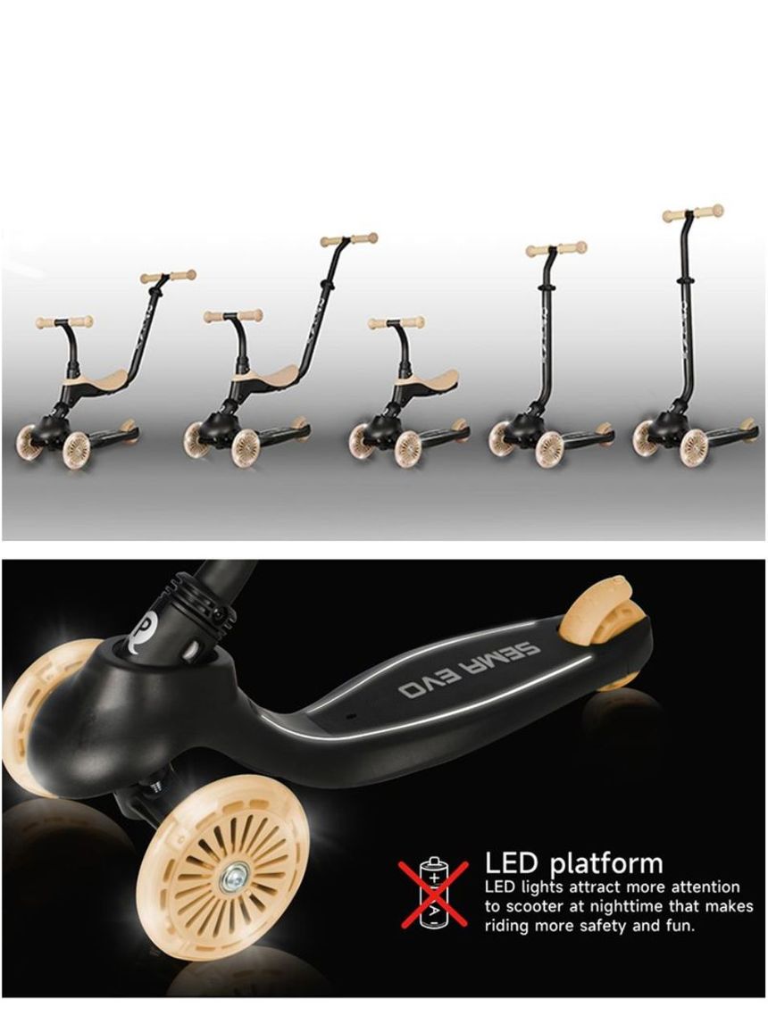 Qplay sema evo 5in1 scooter πατίνι sky blue 01-1212076-03 - Qplay