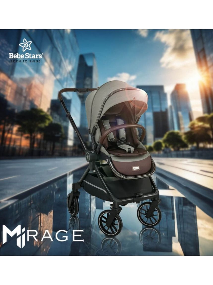 Bebe stars πολυκαρότσι mirage 2σε1 olive 331-189 - Bebe Stars