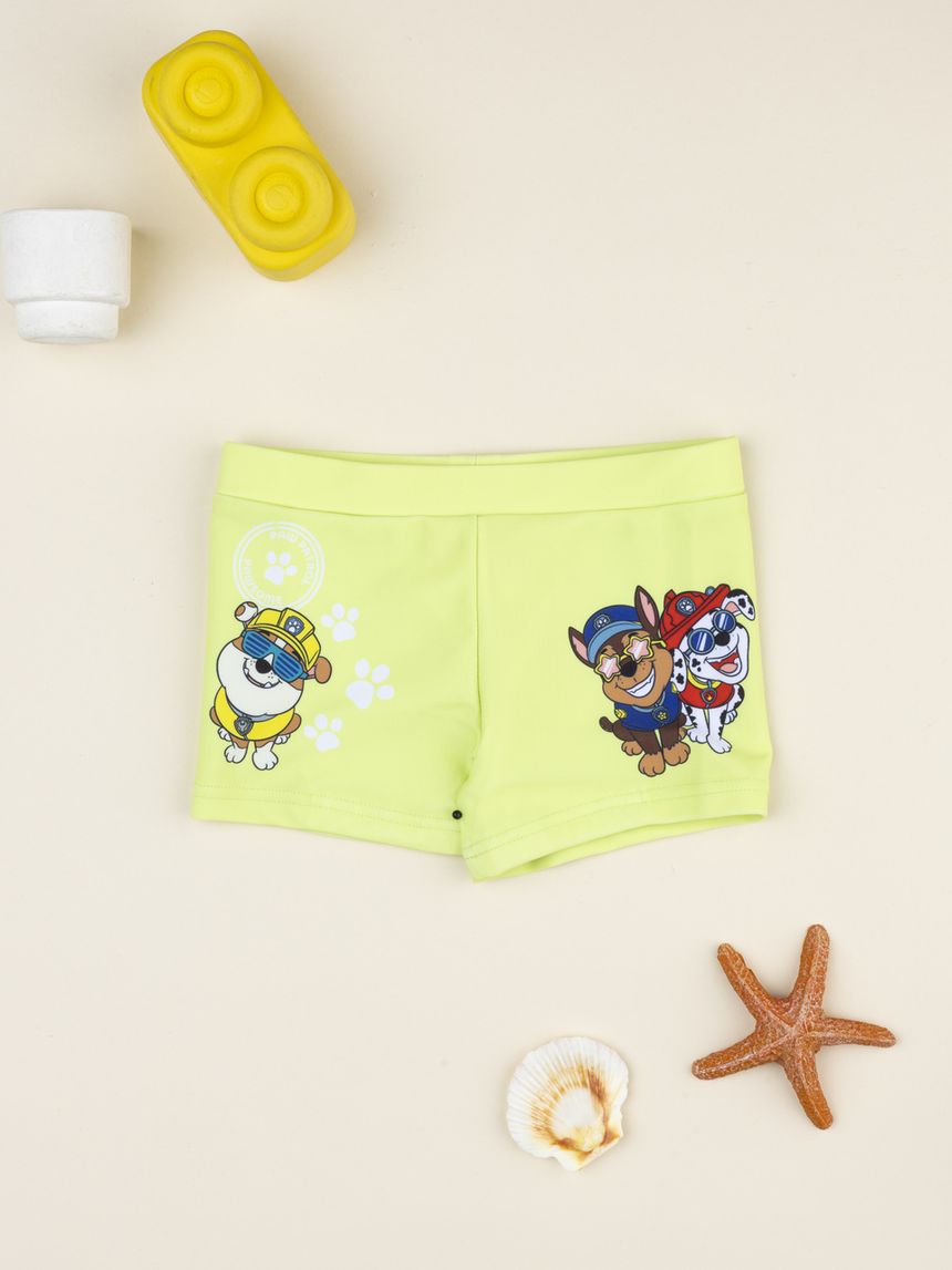 βρεφικό μαγιό σορτσάκι λαχανί paw patrol για αγόρι - Prénatal