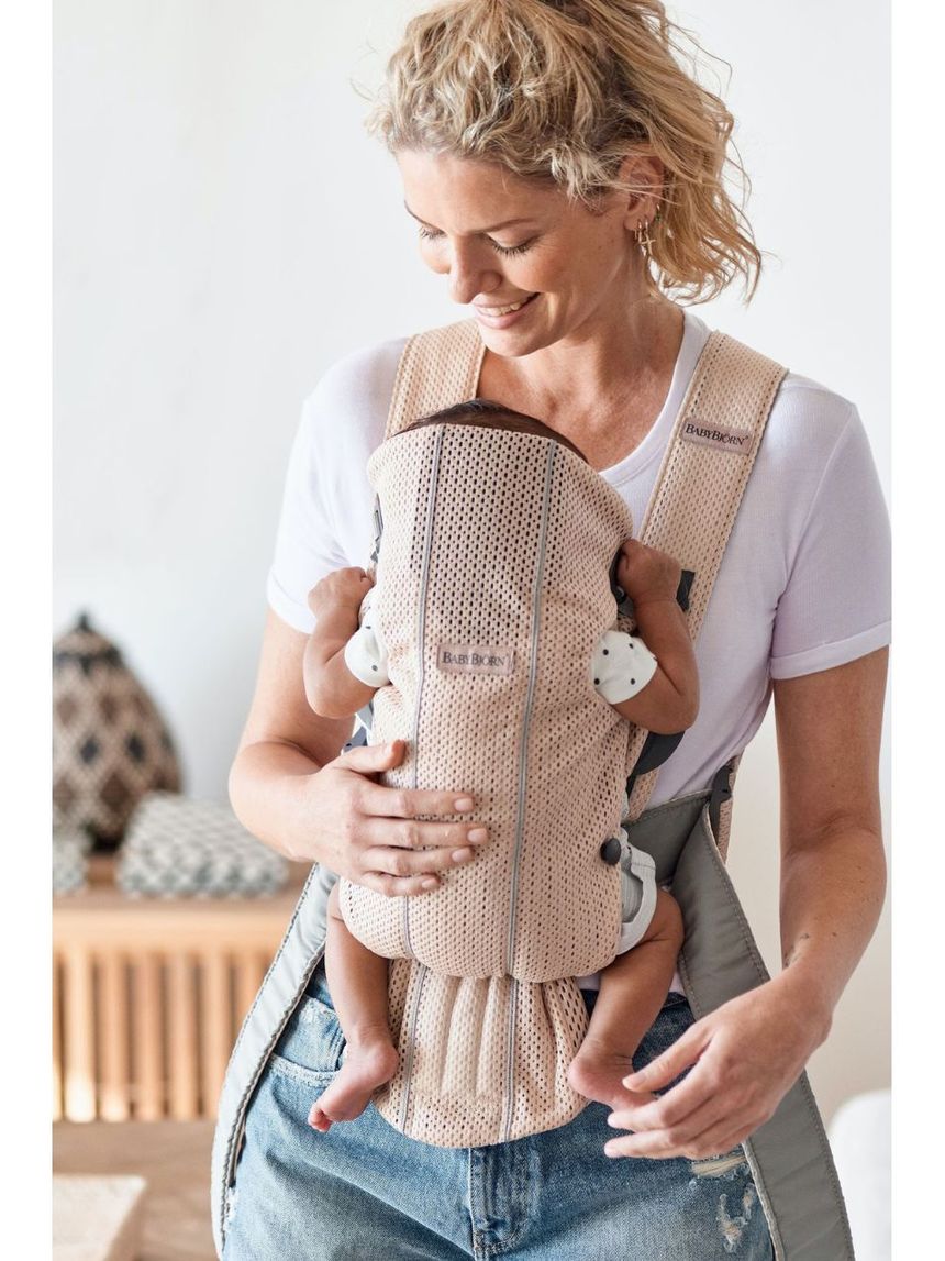 Babybjorn μάρσιπος mini 3d mesh pearly pink - Baby Bjorn