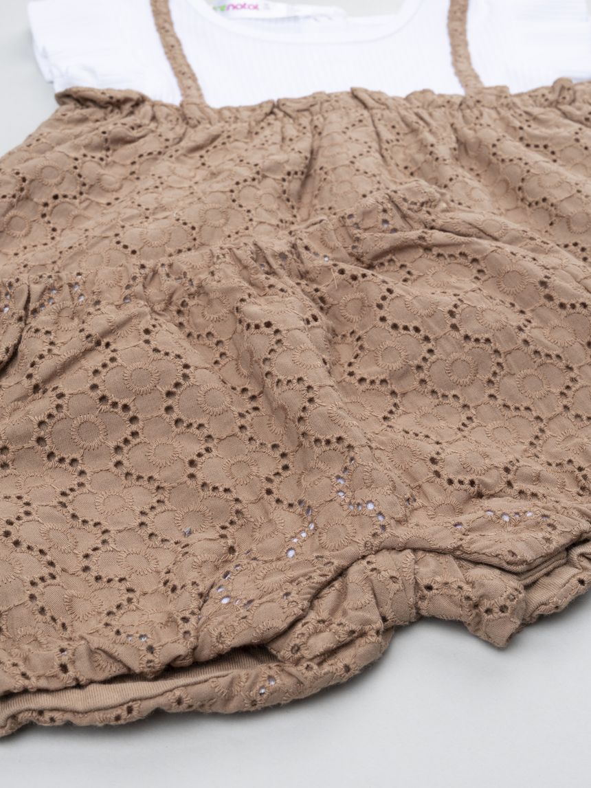 βρεφικό σετ t-shirt και σορτσάκι sangallo για κορίτσι - Prénatal