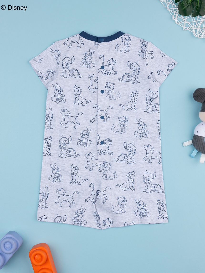 βρεφική ολόσωμη πιτζάμα γκρι disney για αγόρι - Prénatal
