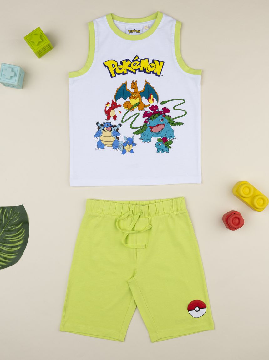 παιδικό σετ μπλούζα και σορτσάκι pokémon για αγόρι - Prénatal