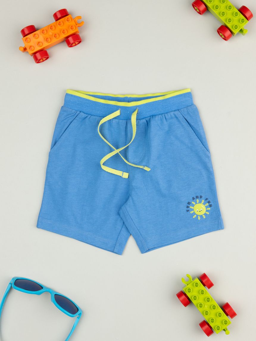 βρεφικό σορτσάκι μπλε sund and fun για αγόρι - Prénatal