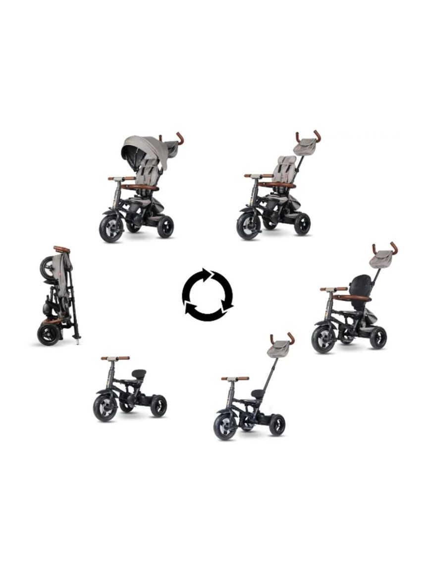 Qplay τρίκυκλο rito deluxe air gel wheels grey 01-1212068-03 - QPLAY