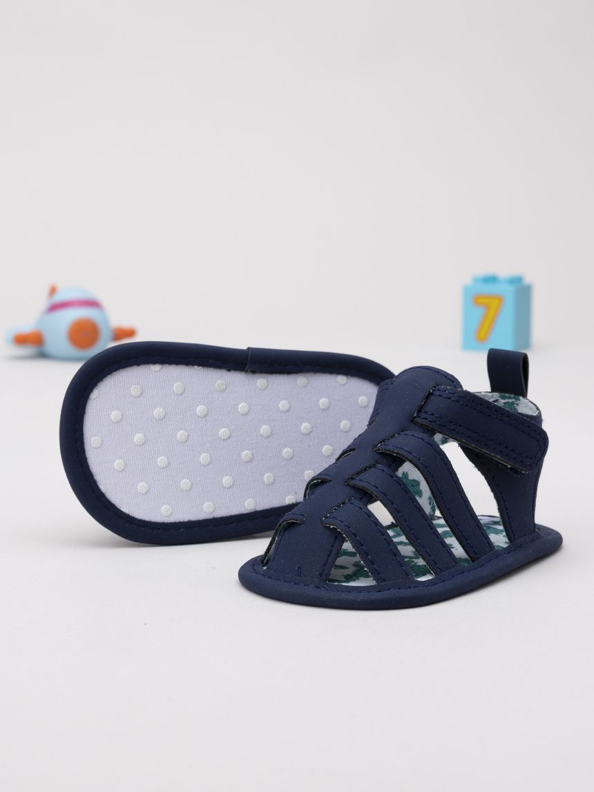 βρεφικά παπούτσια αγκαλιάς σανδάλια μπλε για αγόρι - Prénatal