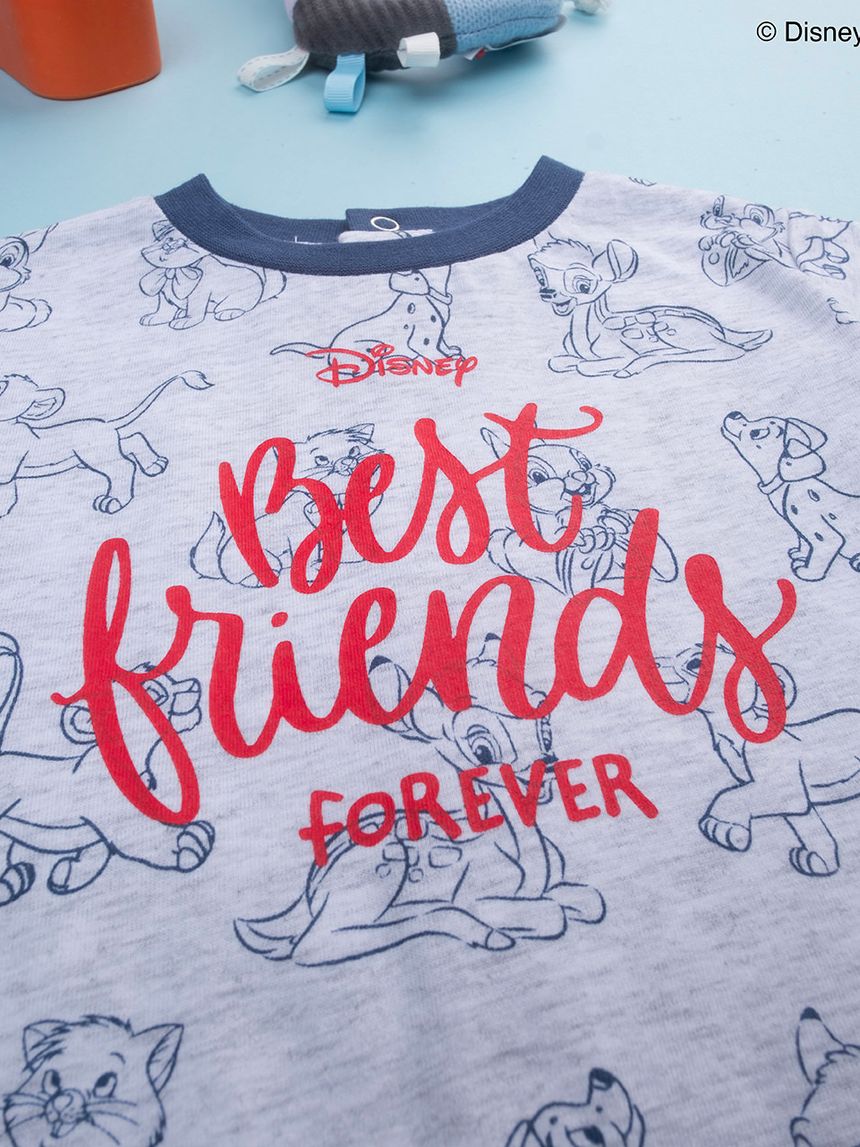 βρεφική ολόσωμη πιτζάμα γκρι disney για αγόρι - Prénatal