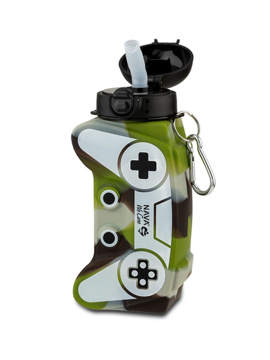 Nava μπουκάλι νερού σιλικόνης army game joystick "we care" 600ml 10-006-025 - Nava