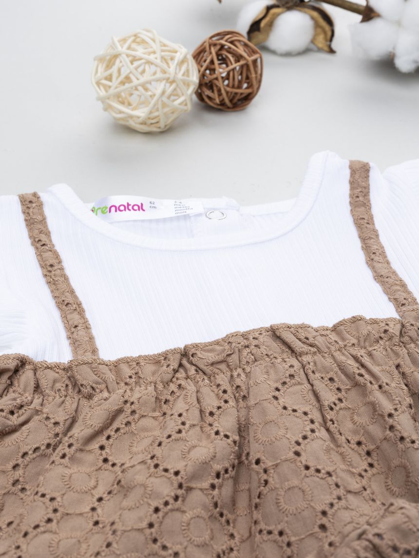 βρεφικό σετ t-shirt και σορτσάκι sangallo για κορίτσι - Prénatal