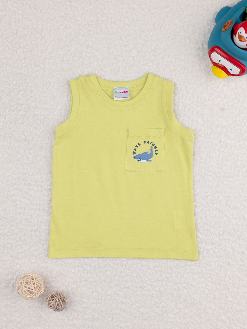 βρεφική μπλούζα λαχανί wave catcher για αγόρι - Prénatal
