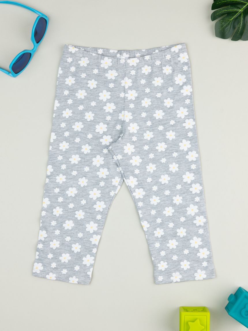 παιδικό κολάν γκρι με μαργαρίτες για κορίτσι - Prénatal