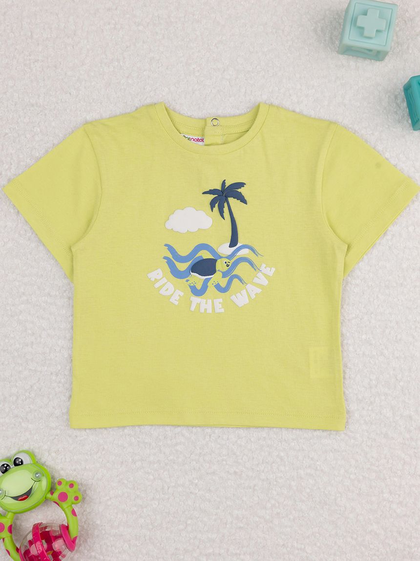 βρεφικό t-shirt λαχανί ride the wave για αγόρι - Prénatal