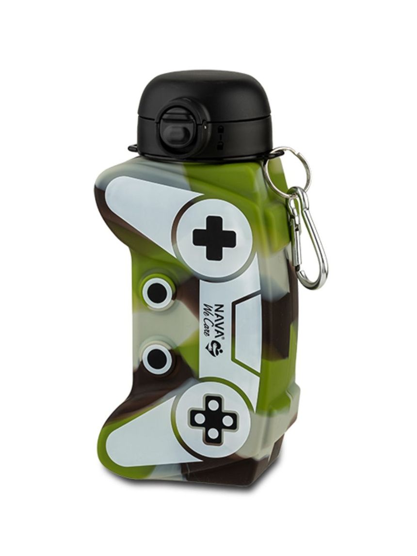 Nava μπουκάλι νερού σιλικόνης army game joystick "we care" 600ml 10-006-025 - Nava