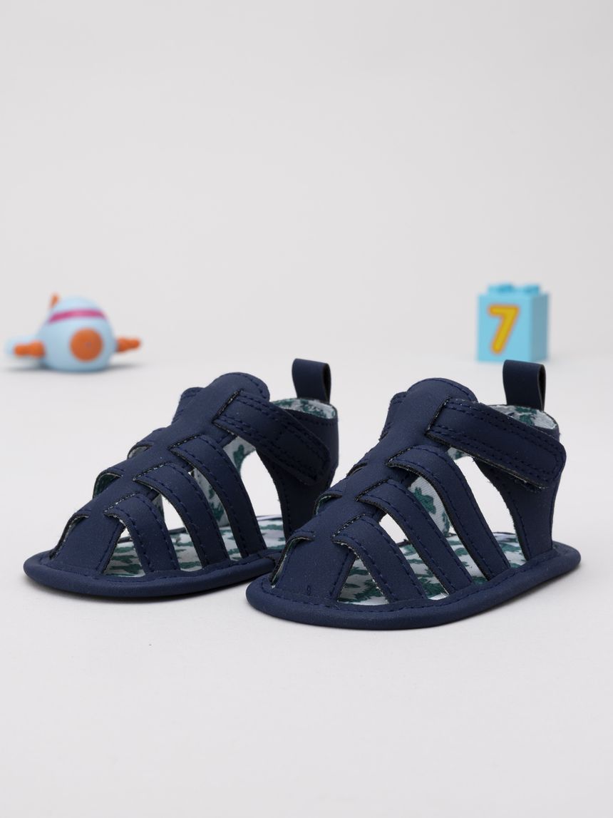 βρεφικά παπούτσια αγκαλιάς σανδάλια μπλε για αγόρι - Prénatal