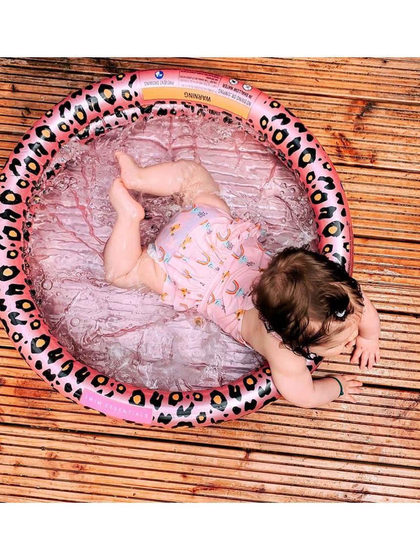 Swim essentials φουσκωτή πισίνα μωρού 60 εκ με 2 αεροθαλάμους rose gold leopard swe-2020se59 - Swim Essentials