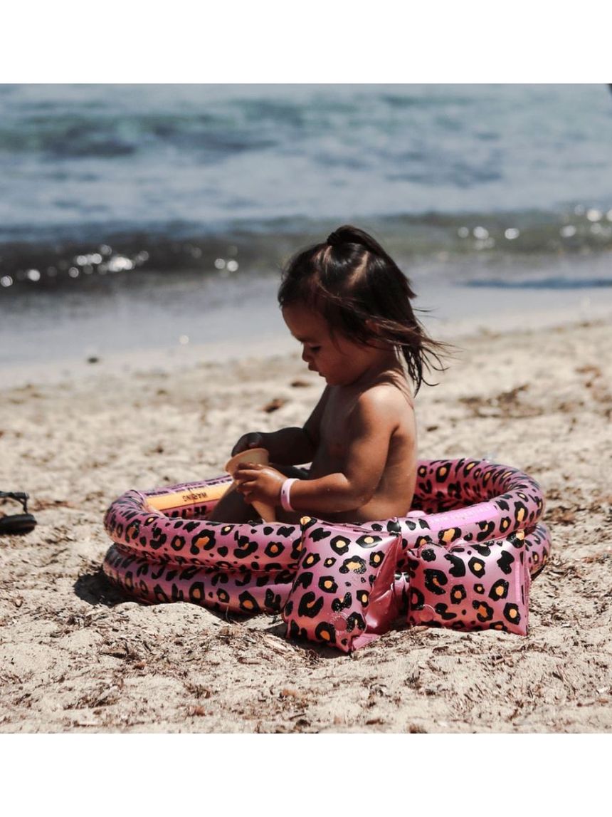 Swim essentials φουσκωτή πισίνα μωρού 60 εκ με 2 αεροθαλάμους rose gold leopard swe-2020se59 - Swim Essentials