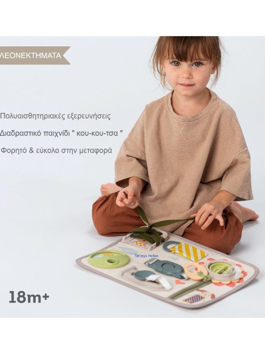 Taf toys παιχνίδι δραστηριοτήτων snap ‘n learn board t-13485 - Taf-toys