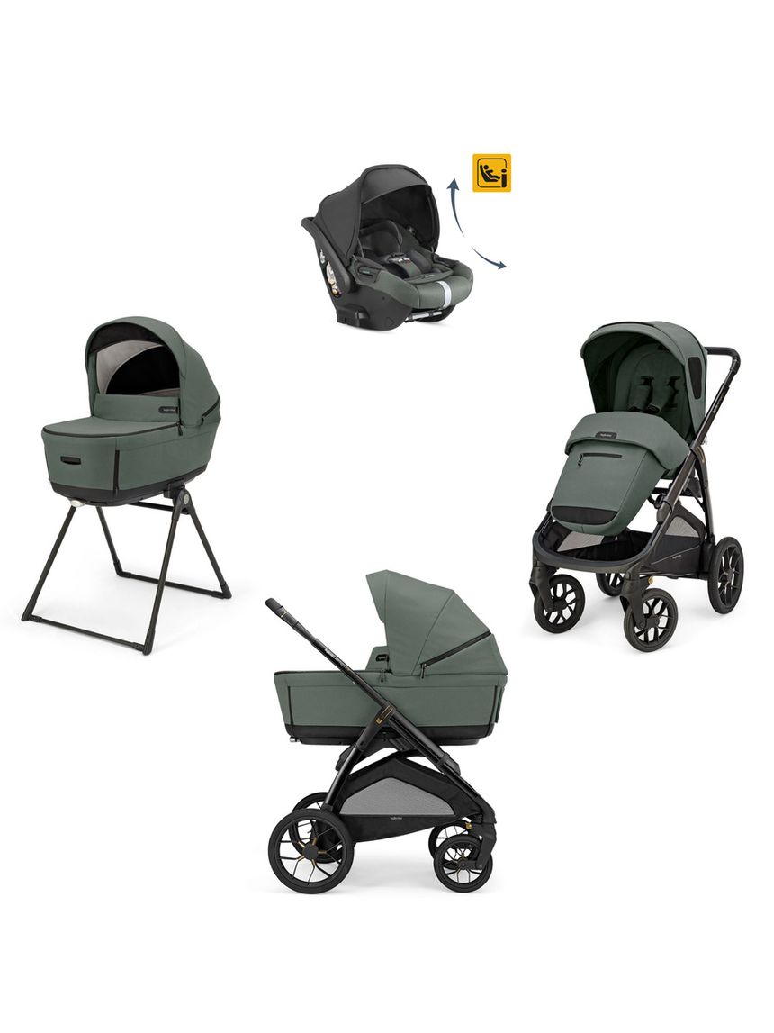 Inglesina σύστημα μεταφοράς quattro aptica xt darwin recline με σκελετό nero taiga green - Inglesina