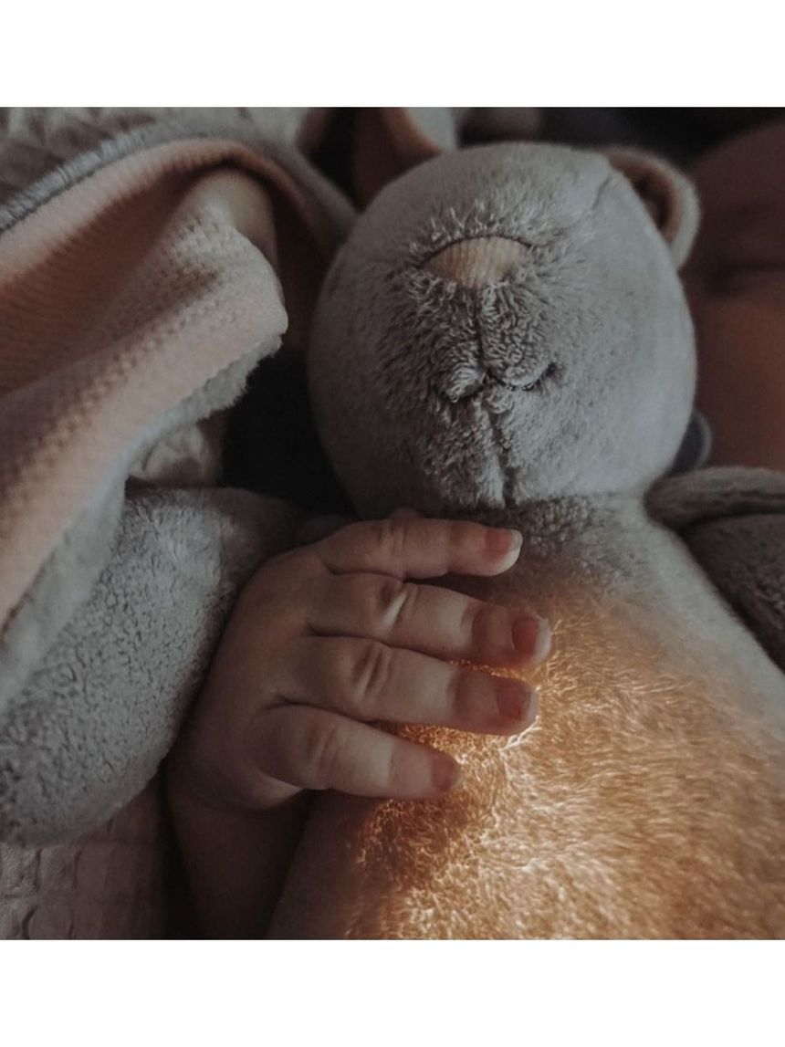 Moonie 2.0 the humming friend επαναφορτιζόμενο βοήθημα ύπνου με αισθητήρα κλάματος και φωτισμό silver bunny - MOONIES