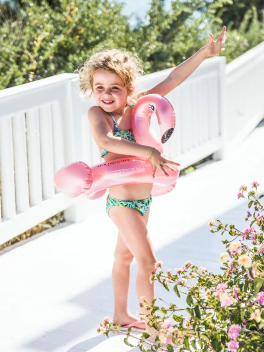 Swim essentials φουσκωτό σωσίβιο θαλάσσης 56cm splitring rose gold flamingo swe-2020se04 - Swim Essentials