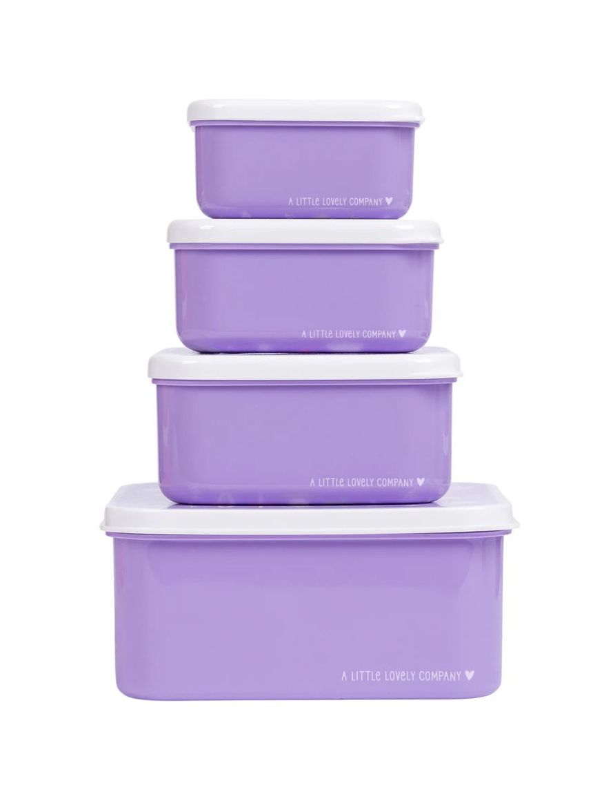 A little lovely company σετ 4 δοχεία φαγητού lunch & snack box unicorn dreams sbseud73 - A LITTLE LOVELY COMP