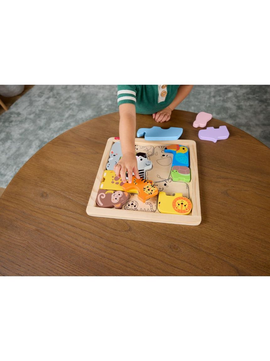 Mattel fisher-price ξύλινο παζλ με ζωάκια jfg10 - Fisher-Price