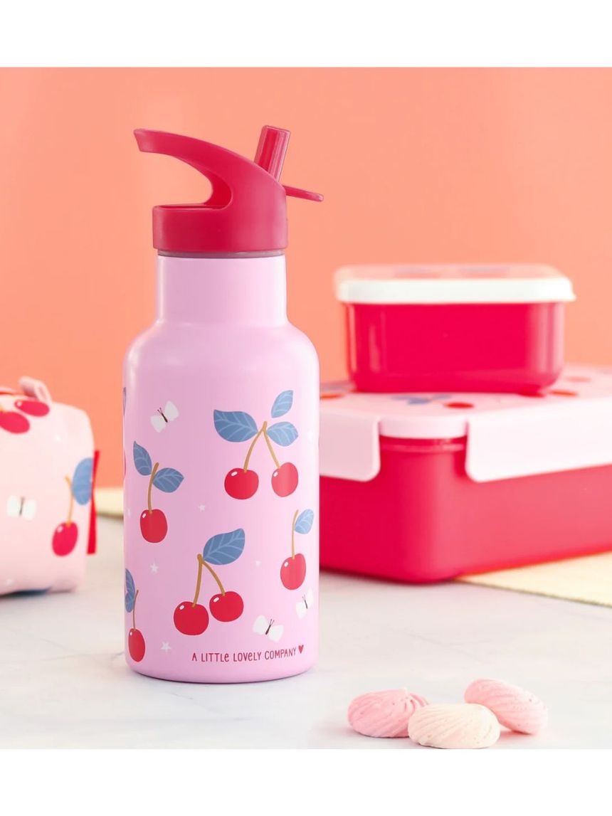 A little lovely company μπουκάλι θερμός με διπλό τοίχωμα από ανοξείδωτο ατσάλι 350ml cherries dbssch88 - A LITTLE LOVELY COMP