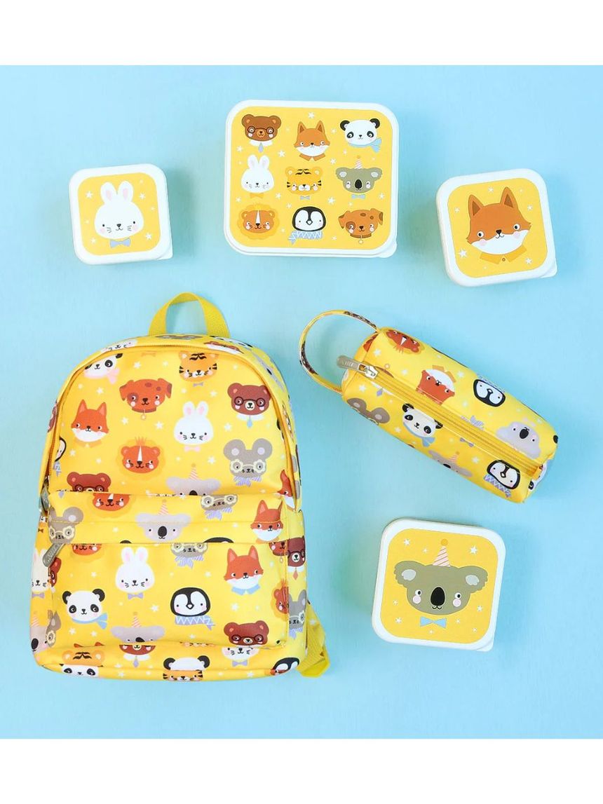 A little lovely company σετ 4 δοχεία φαγητού lunch & snack box animal friends sbseaf81 - A LITTLE LOVELY COMP