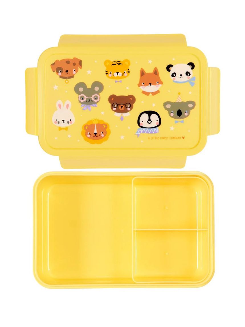 A little lovely company δοχείο φαγητού bento με χωρίσματα 1200ml animal friends bbafye77 - A LITTLE LOVELY COMP