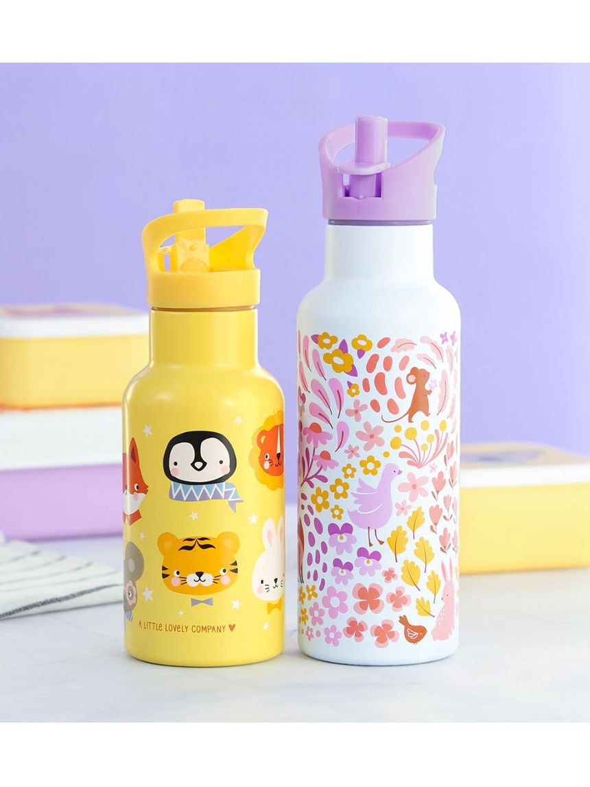 A little lovely company μπουκάλι θερμός με διπλό τοίχωμα από ανοξείδωτο ατσάλι 350ml animal friends dbssaf87 - A LITTLE LOVELY COMP