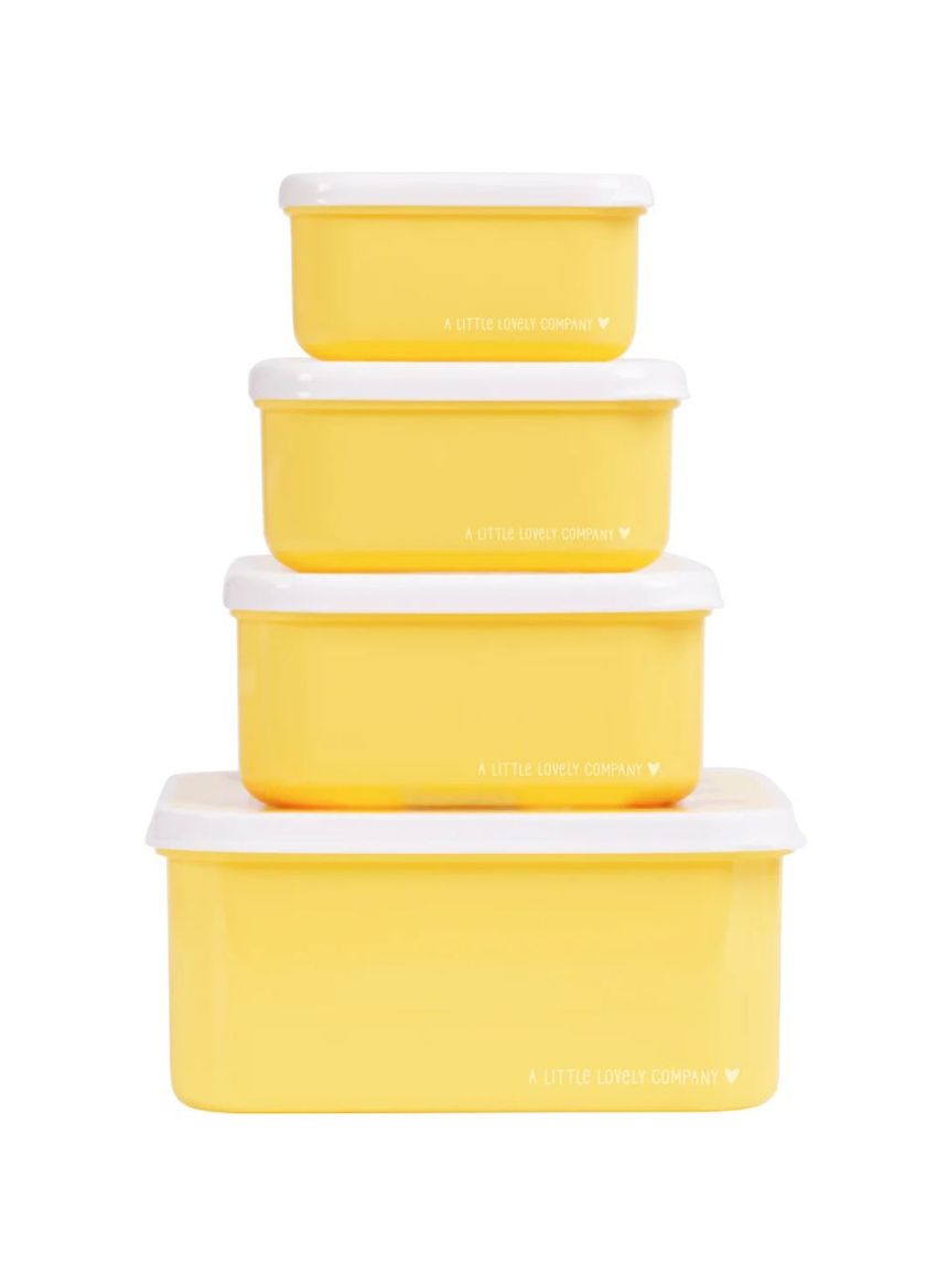 A little lovely company σετ 4 δοχεία φαγητού lunch & snack box animal friends sbseaf81 - A LITTLE LOVELY COMP