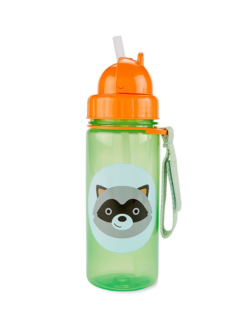 Skip hop zoo πλαστικό παγούρι με καλαμάκι 384.5ml raccoon 9q336910 - SKIP HOP