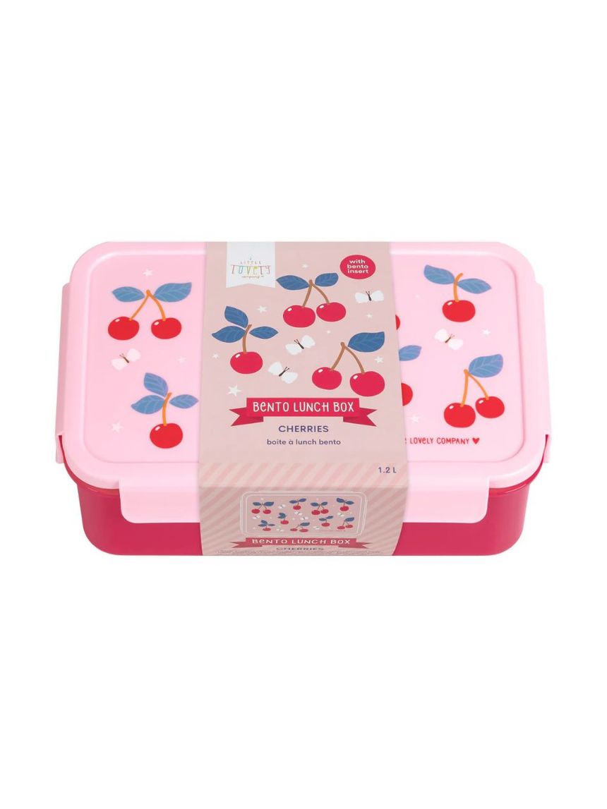 A little lovely company δοχείο φαγητού bento με χωρίσματα 1200ml cherries bbchpi78 - A LITTLE LOVELY COMP