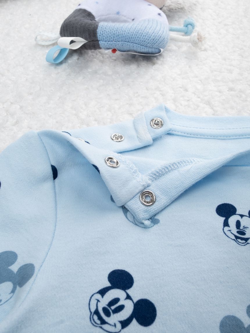 βρεφική πιτζάμα γαλάζια mickey για αγόρι - Prénatal