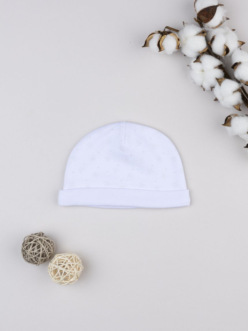 βρεφικό σκουφάκι λευκό για κορίτσι - Prénatal