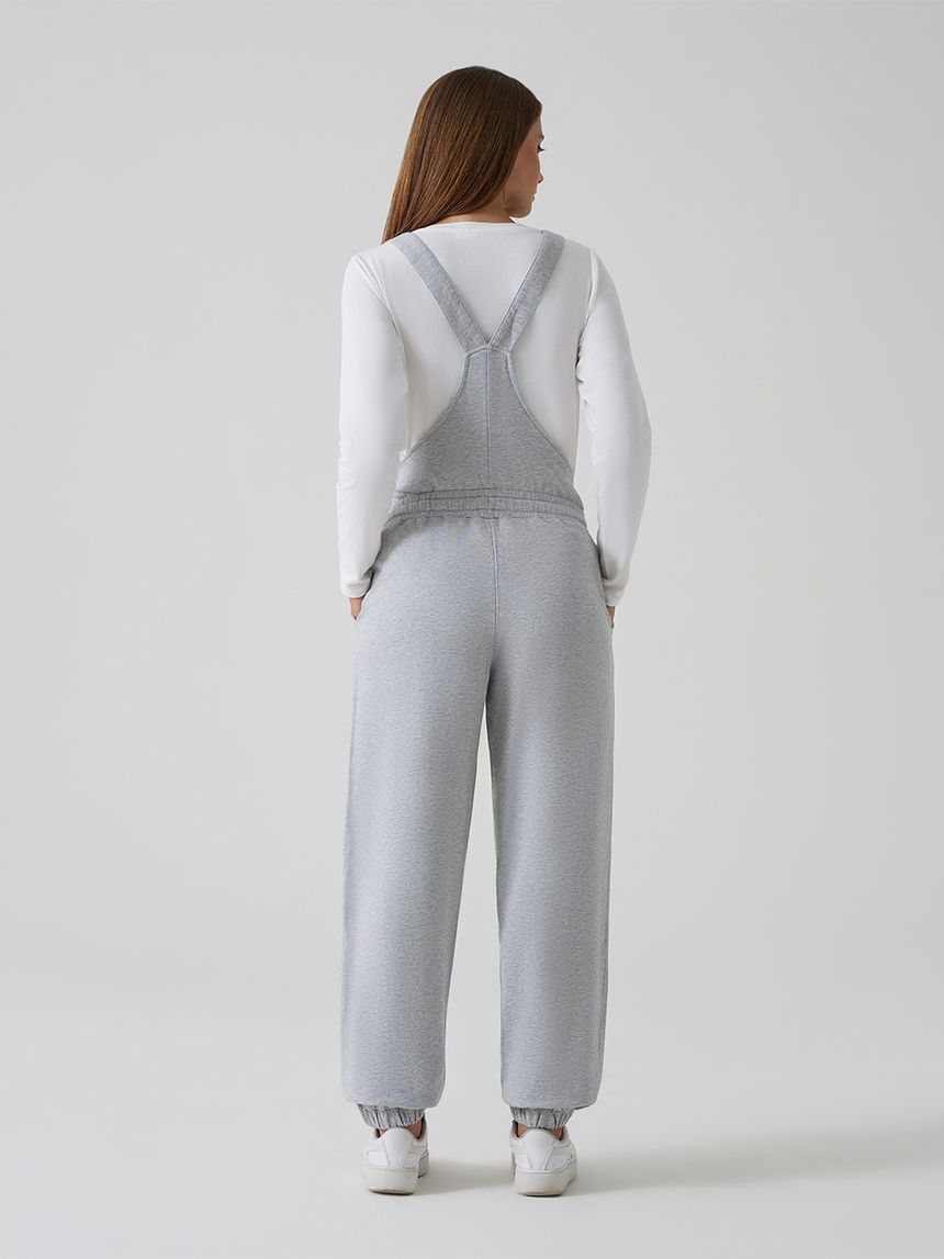 γυναικείο σετ σαλοπέτα και μπλούζα εγκυμοσύνης/θηλασμού γκρι - Prénatal