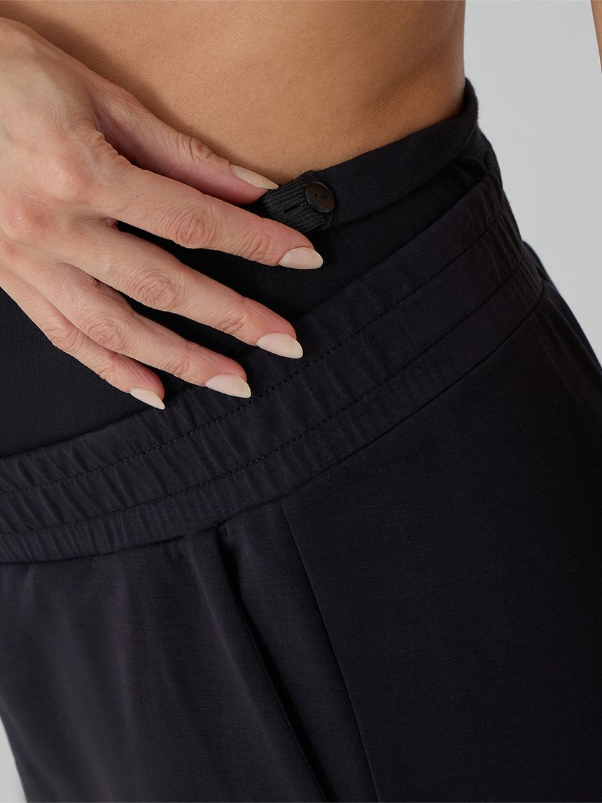 γυναικείο παντελόνι φούτερ εγκυμοσύνης μαύρο - Prénatal