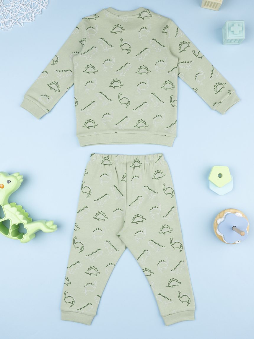 βρεφική πιτζάμα πράσινη dinos για αγόρι - Prénatal