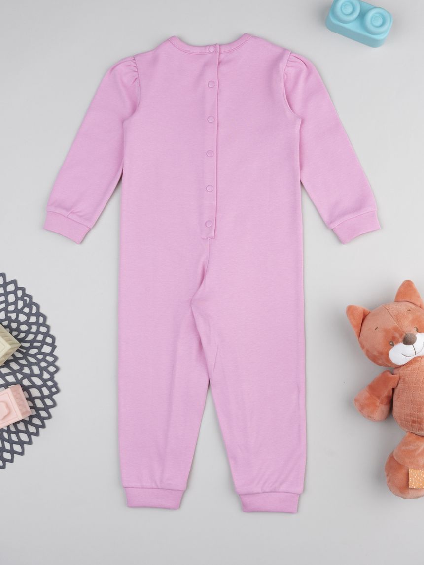 βρεφική ολόσωμη πιτζάμα ροζ sweet dreams για κορίτσι - Prénatal