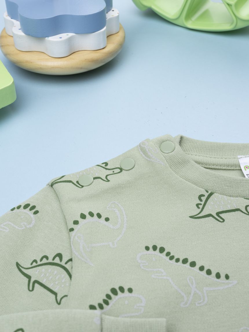 βρεφική πιτζάμα πράσινη dinos για αγόρι - Prénatal