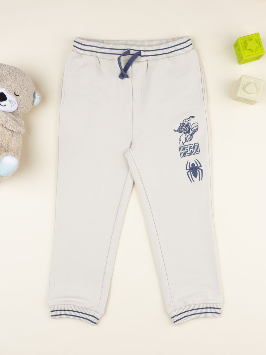 παιδικό παντελόνι φόρμας μπεζ spiderman για αγόρι - Prénatal