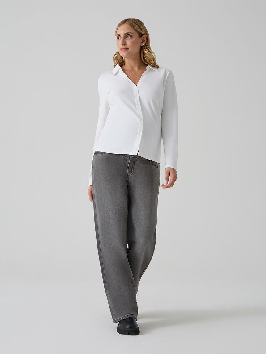 γυναικείο τζιν παντελόνι εγκυμοσύνης γκρι - Prénatal