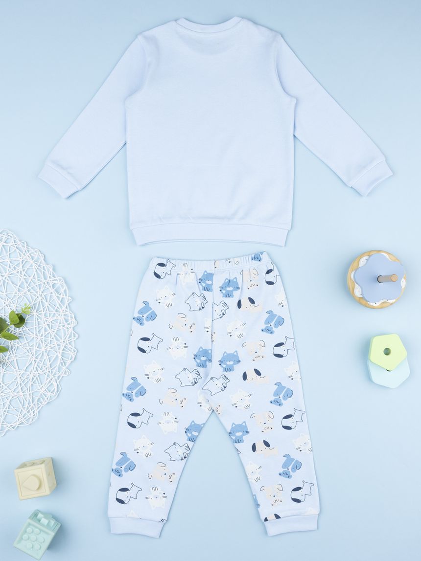 βρεφική πιτζάμα γαλάζια puppies για αγόρι - Prénatal