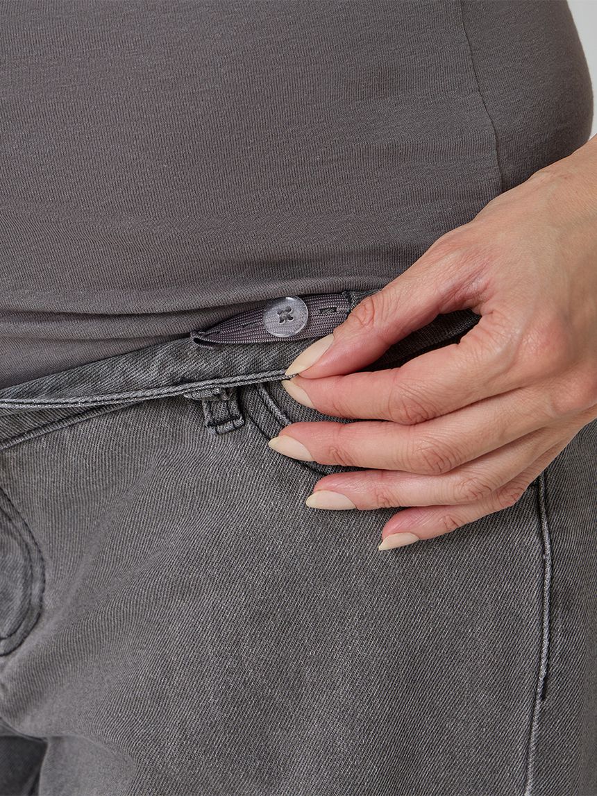 γυναικείο τζιν παντελόνι εγκυμοσύνης γκρι - Prénatal