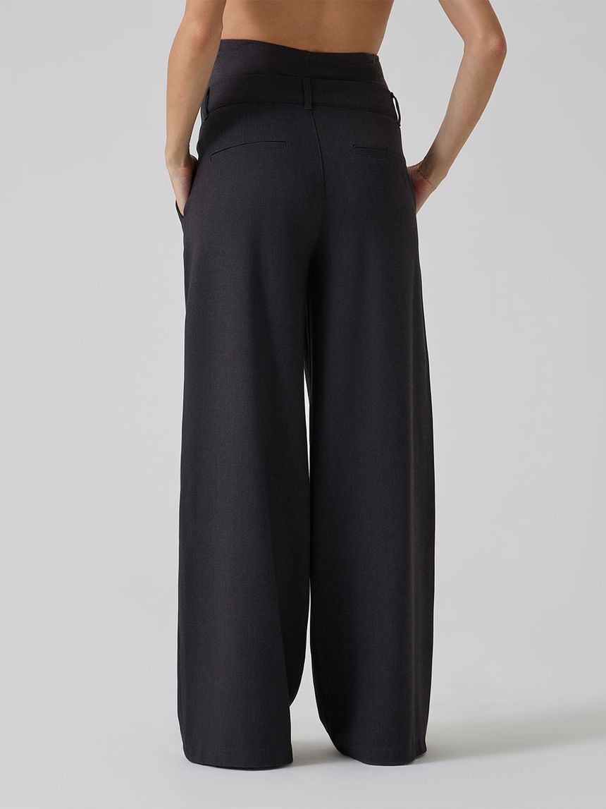 γυναικείο παντελόνι εγκυμοσύνης wide leg γκρι - Prénatal