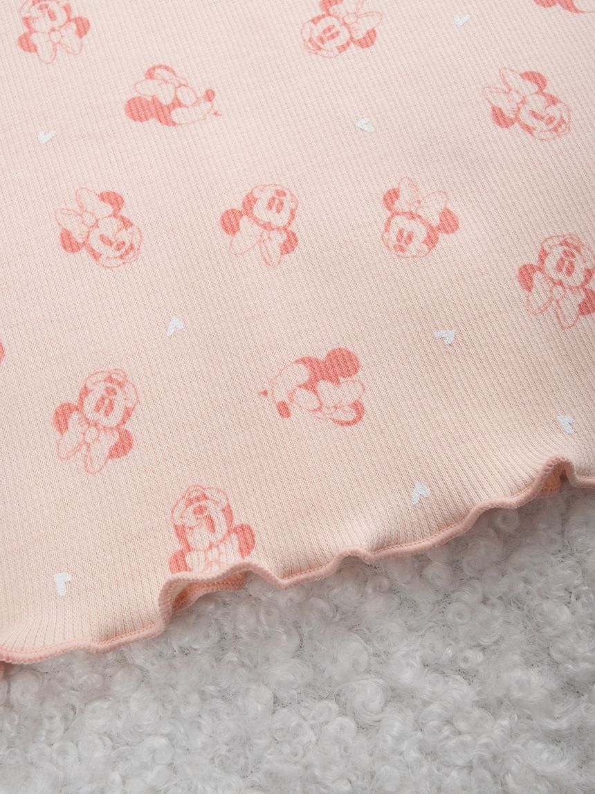 βρεφική πιτζάμα σομόν minnie για κορίτσι - Prénatal
